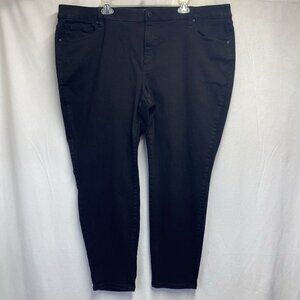 LANE BRYANT Flex Magic Waistband Mid Rise Skinny Pants Women Sz 26 Black Stretch